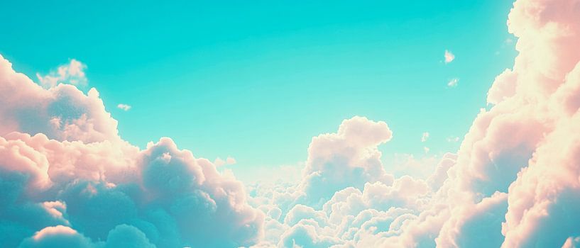 Wolkenmeer im sanften Morgenlicht von Poster Art Shop