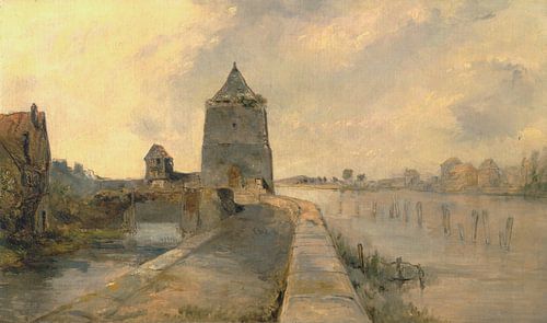 Edward Thomas Daniell~Le Rhin à Constance (Constance-am-Rhin)