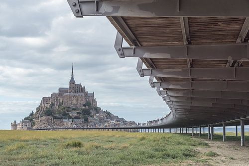 Mont St Michel with its promenade