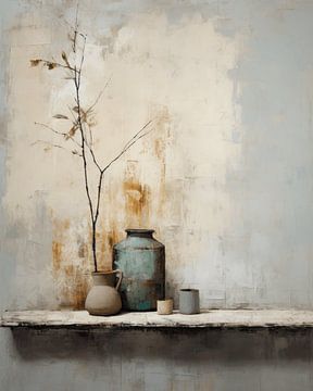 Modern still life in soft colour tones by Carla Van Iersel