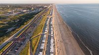 Strandhuisjes aan de Noord-Zee I Zandvoort, Noord-Holland I Drone-fotografie