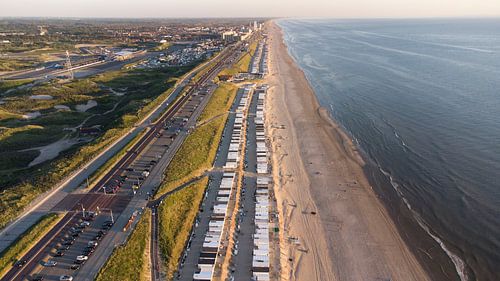 Beach houses on the North Sea I Zandvoort, Noord-Holland I Drone photography