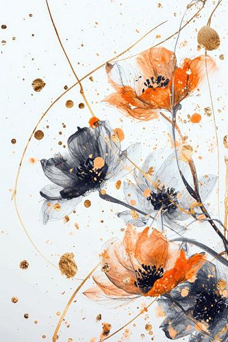 Prachtige bloemen in een kunstzinnige omgeving