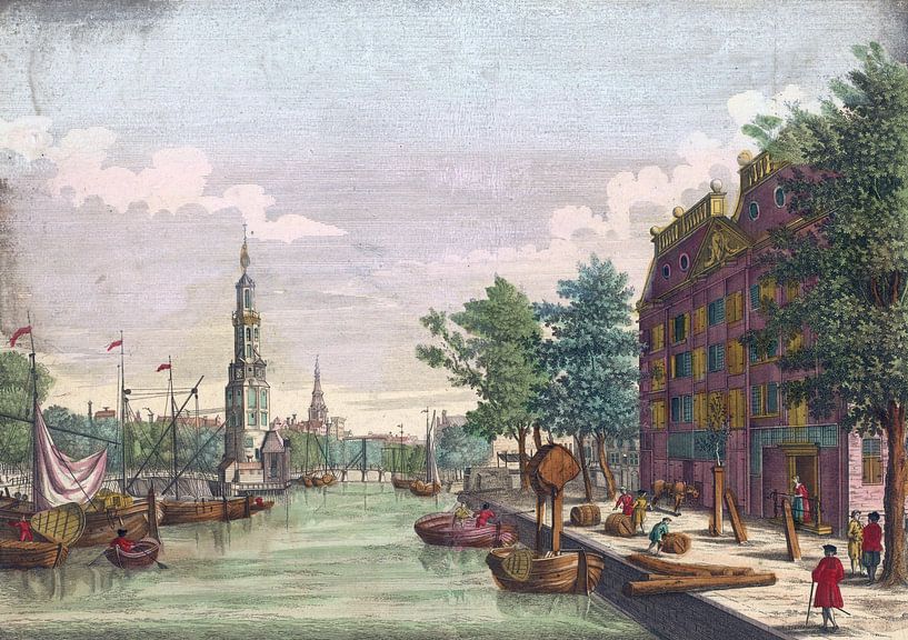 Balthasar Friedrich Leizel, Ansicht der Montelbaanstoren in Amsterdam, 1755 - 1779 von Atelier Liesjes