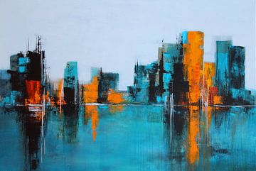 Skyline in turquoise by Claudia Neubauer