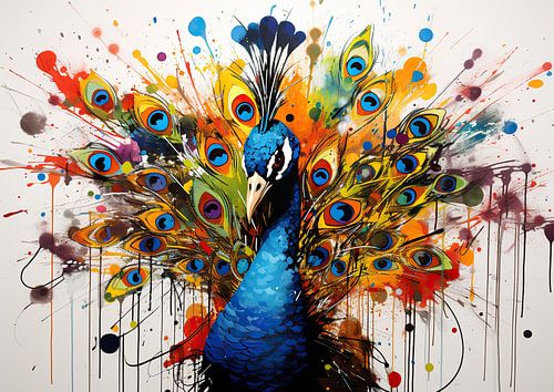 Le paon dans la nature