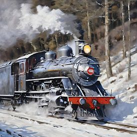 Winter tour of the mountains: The Steam Train by Retrotimes