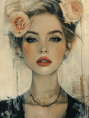 Portret in pastelkleuren