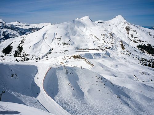 Uitzicht op Fallbodensee en Kleine Scheidegg vanaf het Eigergletscher station