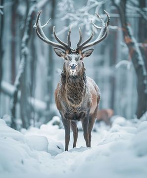 Majestueus door het winterse bos van fernlichtsicht