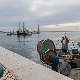 Fischerboot in Olhão, Portugal von Siemon Vanderhulst