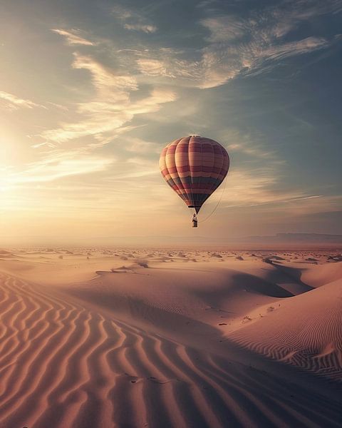 Zee van zand in de ochtend van fernlichtsicht