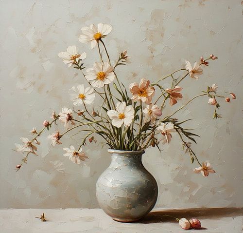 Gänseblümchen im ländlichen Vintage-Stil in einer antiken Vase. von Studio Jet