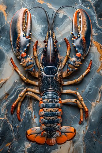 Kreeft op marmer