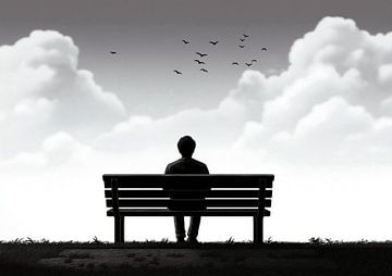 Terrain vague sombre et fantastique avec un horizon vert inquiétant sur BINEDITS