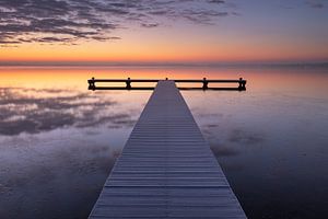 Noordlaren Anlegestelle Sonnenaufgang