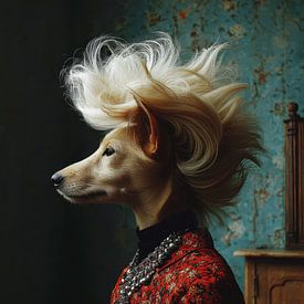 Elegant dog portrait – dramatic diva by Joriali Fine Art