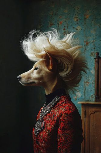 Elegante hond portret - dramatische diva