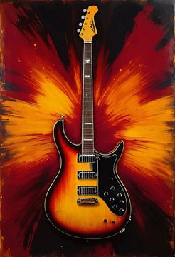 Elektrische gitaar abstracte kunst van MIROKKU