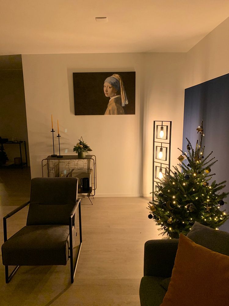 Het meisje met de parel (liggend)  van Marieke met een twist 