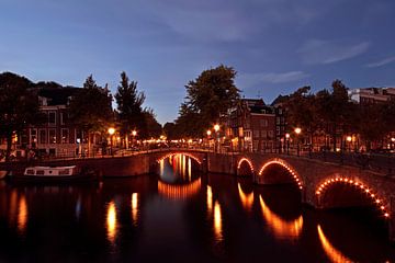 Amsterdam la nuit sur le Keizersgracht sur Eye on You