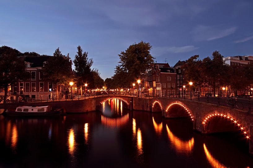 Amsterdam bij nacht aan de Keizersgracht van Eye on You