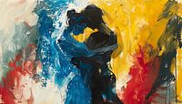 Gepassioneerde omhelzing abstract expressionisme panorama van TheXclusive Art thumbnail