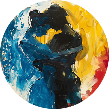 Gepassioneerde omhelzing abstract expressionisme panorama van TheXclusive Art