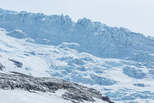 De gletsjer Bødalsbreen in Noorwegen