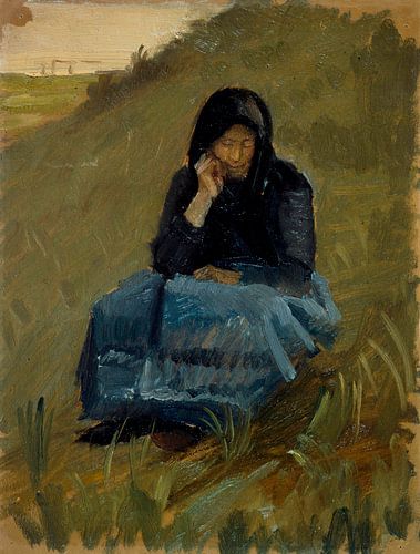 A field sermon. Figure study, Anna Ancher