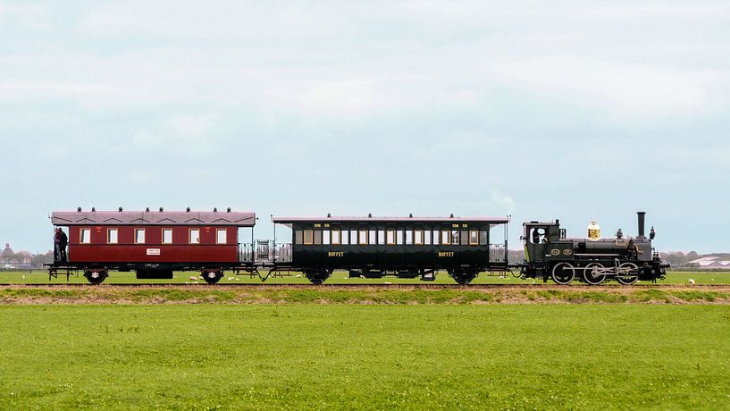 Bello avec train local I Musée Tramway à vapeur Hoorn - Medemblik I Hollande du Nord I Vintage par Floris Trapman