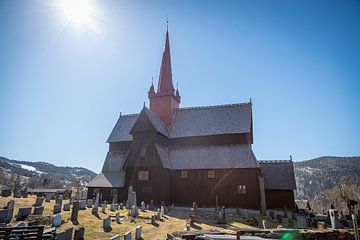 Houten Staafkerk Noorwegen van Wouter Doornbos