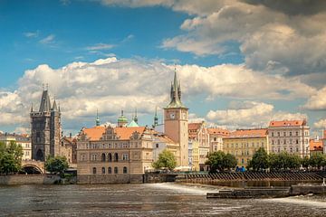 Prague skyline near Charles Bridge by Ilya Korzelius
