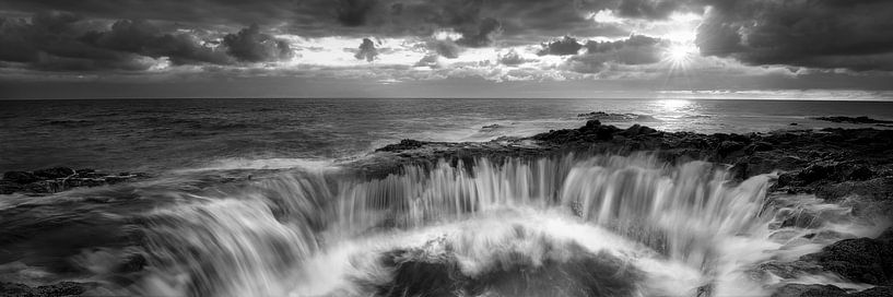 Gran Canaria Küstenlandschaft bei  Las Palmas. Schwarzweiss Bild von Manfred Voss, Schwarz-weiss Fotografie