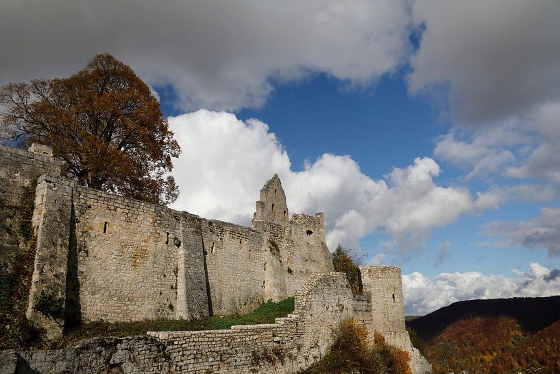 Hohenurach Castle near Bad Urach in autumn Baden Württemberg Germany by Frank Fichtmüller