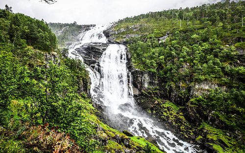 Spektakulärer Wasserfall Nyastølfossen: Naturgewalt in der norwegischen Landschaft