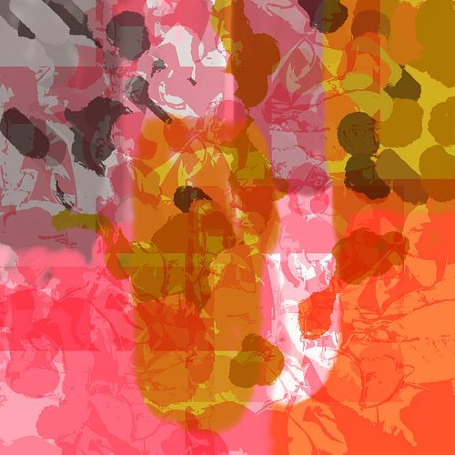Colorful abstract botanical art. Remember the warmth of the summmer. by Dina Dankers