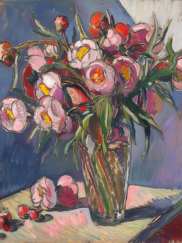 Peonies In A Vase