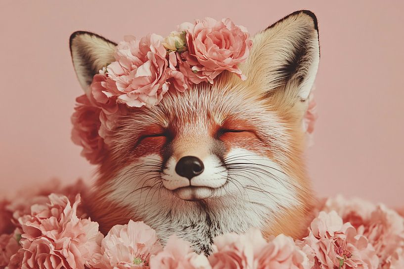Cute fox with garland by Imperial Art House
