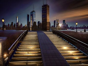 Golden Stairway New York van TrishaVDesigns