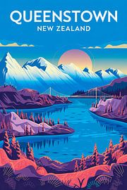 Queenstown, Neuseeland von Poster Art Shop