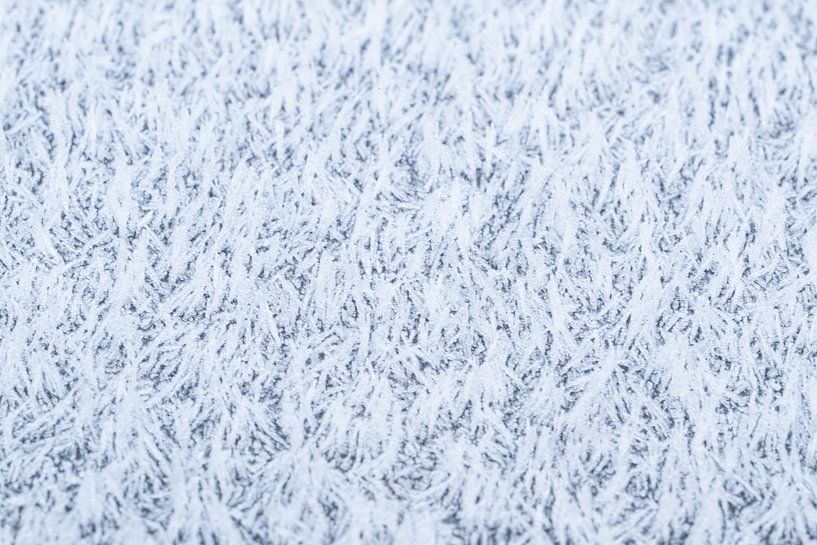 La magie du givre, le givre hivernal abstrait de près par Christiaan Poot