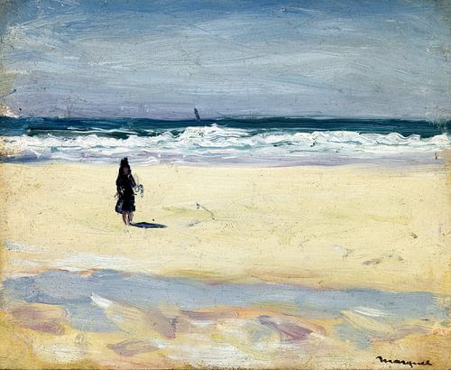 Jong meisje op het strand, Albert Marquet, 1898
