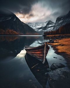 Boot im Bergsee