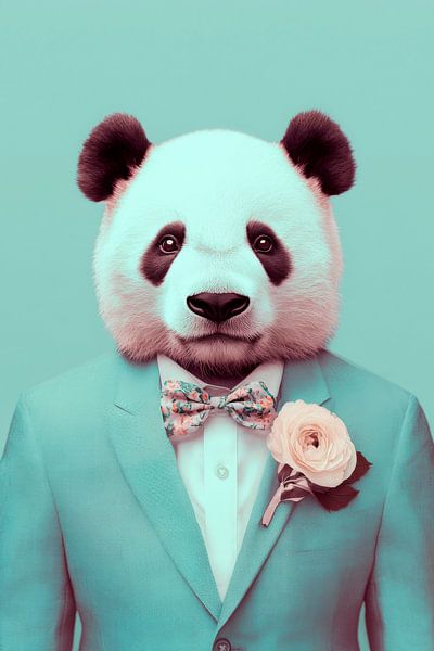 Panda in a suit: a stylish appearance by Poster Art Shop