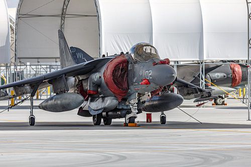 McDonnell Douglas AV-8B Harrier van de U.S. Marines.