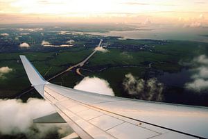Aus dem Flugzeug | Amsterdam Rheinkanal und die Vecht