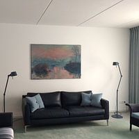 Photo de nos clients: Soleil couchant sur la Seine à Lavacourt, effet d'hiver, Claude Monet, sur ArtFrame