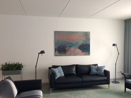 Zonsondergang op de Seine bij Lavacourt, Claude Monet