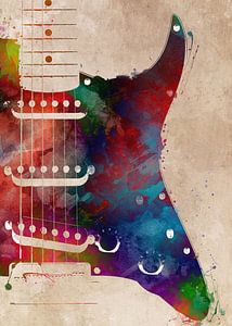 Gitarre 19 Musik Kunst #Gitarre #Musik von JBJart Justyna Jaszke